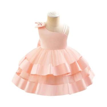 Imagem de Vestido De Princesa Elegante Para Meninas Pequenas, Com Laço, Para Ani