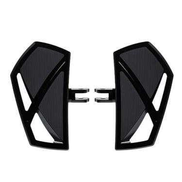 Imagem de 1 par de pedais de apoio para pedais de motocicleta, suporte masculino, antiderrapante, compatível com Harley Dyna Fat Bob Touring Road Glide Street Glide Sportster 883 Fat Boy