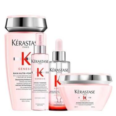 Imagem de Kérastase Genesis Kit - Shampoo + Máscara + Sérum + Protetor Térmico Kit-Unissex
