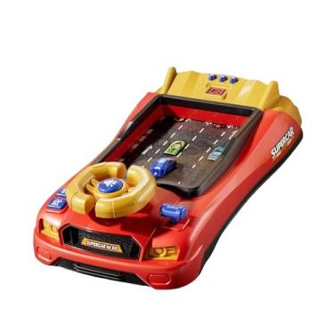Imagem de Fiocias Carrinho de Corrida com Volante, Brinquedo Musical Educativo E, Simulador de Direção para Crianças, Presente de Aniversário, Versão Vermelha Do Temporizador