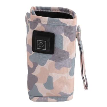 Imagem de aqxreight Bolsa Aquecedora de Leite USB Universal Temperatura Constante Portátil Capa de Isolamento para Garrafa Infantil Com Cabos USB para Casa Ao Ar Livre Cinza Branco é Onde o Leite Fornece o Seu (Cinza Branco)