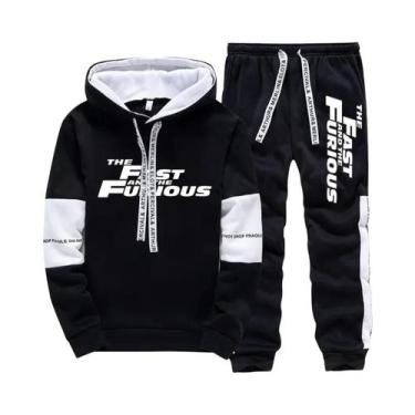 Imagem de Conjunto De Moletom Masculino Com Capuz, Manga Longa, Casual E Confort