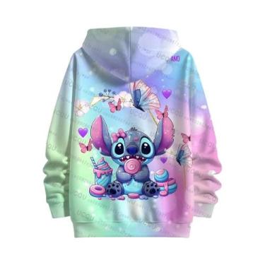 Imagem de Moletom Oversize Feminino Disney Stitch Angels Com Estampa 3D De Desen