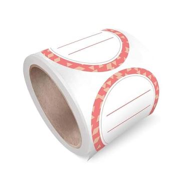 Imagem de 200 Etiquetas de Rollo Circle - Adesivos Personalizados para Negócio Festa Lembrancinha Casamento Chá Bebê Fácil Usar Adesividade Remoção Limpa Amplam