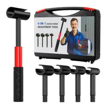 Imagem de Ferramenta de ajuste de dobradiça de porta, conjunto de ferramentas de chave de ajuste de lacuna de dobradiça 4 em 1, chave inglesa de reparo de dobradiça de porta atualizada de 0,55-0,98 polegadas