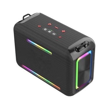 Imagem de Zhjvihx Alto-falante Portátil, Graves Potentes de 120 W Com Luzes RGB, Bateria de 24000 MAh, Som de Alta Fidelidade, Alto-falante Sem Fio BT 5.3 para Festa, Acampamento, Praia Ao Ar (Preta)