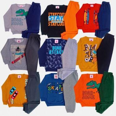 Imagem de Kit infantil 8 Peça Roupa Infantil Atacado 4 Conjunto Moletom Menino 1