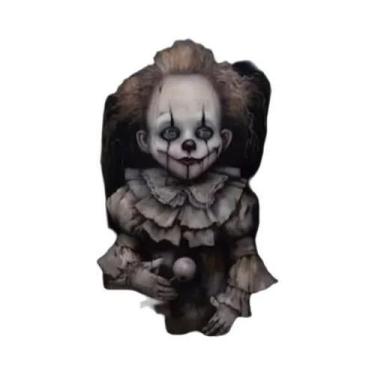 Imagem de Arte Em Tela De Lona De Fantasma Palhaço Gótico Escuro Para Decoração 