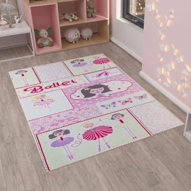 Imagem de Tapete Kids Emborrachado Quarto Criança - Ballet - Casa Show Enxovais