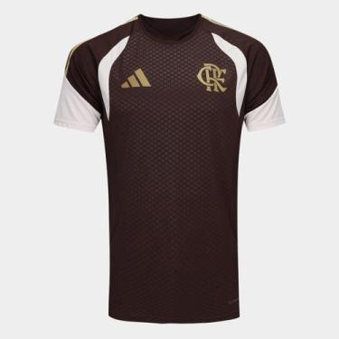 Imagem de Camisa Flamengo 26/27 Treino Adidas Masculina, Marrom, EGG