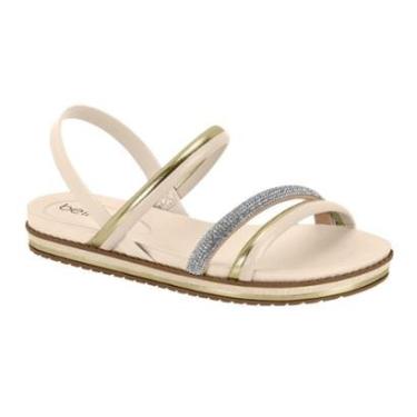 Imagem de Sandalia Papete Feminina Beira Rio Confortavel Elastico Strass Ref: 8321.1846-Feminino