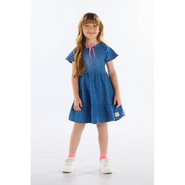 Imagem de Vestido Infantil em Jeans Quimby-Feminino