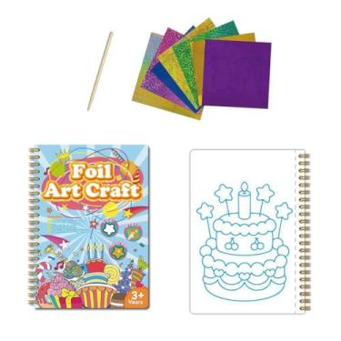 Imagem de Livro de adesivos reutilizáveis, artesanato de arte em folha - tema animal, kits de arte divertidos faça-você-mesmo, livros de colorir, suprimentos de festa, funart, presente de aniversário criativo