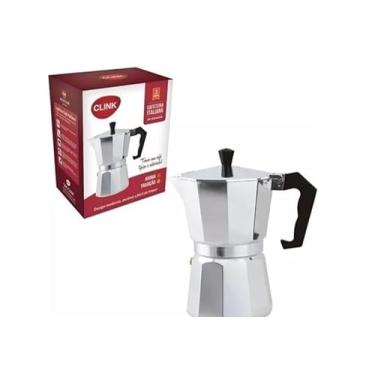 Imagem de Cafeteira Moka Italiana Em Alumínio Serve 3 Xícaras 150ml