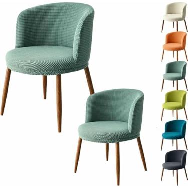 Imagem de Cadeira De Jantar Com Encosto Baixo, Capa Semi-Circular Curvada, Protetor De Cadeira Extensível Para Casa, Hotel, Escritório, Café