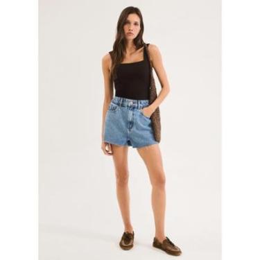 Imagem de Shorts Jeans Feminino Barra A Fio-Feminino
