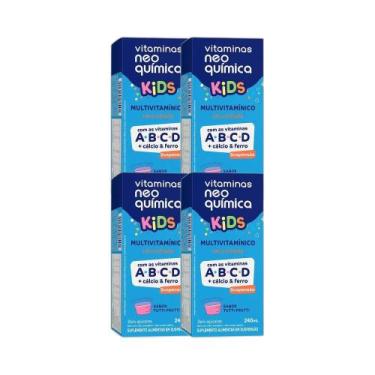 Imagem de Kit 4x Multivitaminico Kids Liquido 240ml - Neo Química - Neo Quimica,