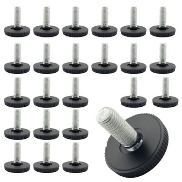 Imagem de Bonsicoky 24 peças de niveladores de móveis ajustáveis com rosca M8 - Pés rosqueados versáteis para maior estabilidade nas pernas dos móveis