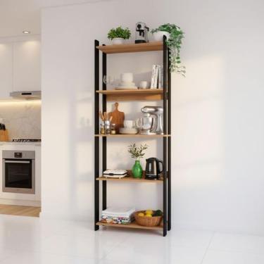 Imagem de Organizador Estante Livreiro Estilo Industrial MDP Prateleira para Liv