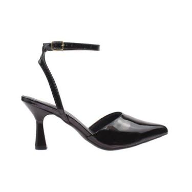 Imagem de Scarpin Feminino Slingback Bico Fino Salto Taça Médio Elegante Social 