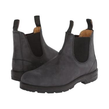 Imagem de Botas De Couro Casuais Masculinas Slip on Estilo Vintage Minimalista -