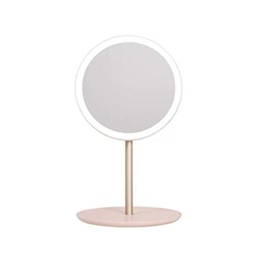 Imagem de URGDWEKJY Espelho de Maquiagem Espelho de Maquiagem Portátil Dobrável LED com Luz Espelho de Vestir Mesa Dormitório Viagem Casa Espelho de Vaidade