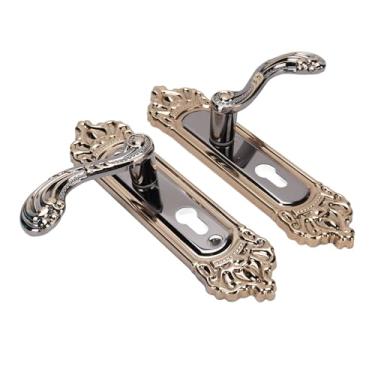Imagem de KUIDAMOS Conjunto de Fechadura de Alavanca de Porta Lisa Universal, Fechadura de Maçaneta de Liga de Alumínio para Quarto, Conjunto de de Portão Frontal para Banheiro de Escritório de Hotel, Chaves