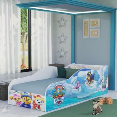 Imagem de Cama Carro Infantil Menino Montessori Patrulha Canina Cor Azul - Lilys