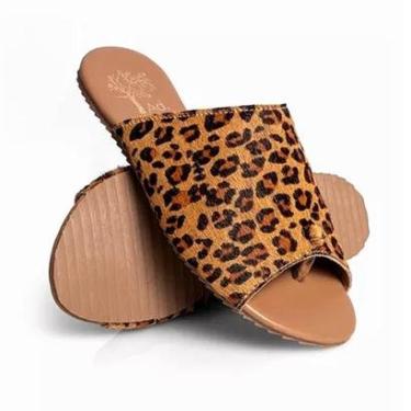 Imagem de Rasteirinha Slide Flat Em Couro Tropicaos Feminina-Feminino