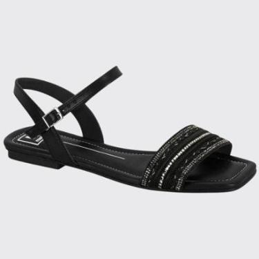 Imagem de Sandália Feminina Rasteira Strass Slide Confort Moleca 5462.137.29171-Feminino