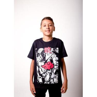 Imagem de Camiseta Nuvem Eles Todos Naruto Camisa Infantil Estampada Anime Uniss