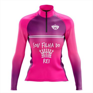 Imagem de Camisa Ciclismo Feminina Manga Longa Rkc Sports Sou Filha do Rei 23-Feminino
