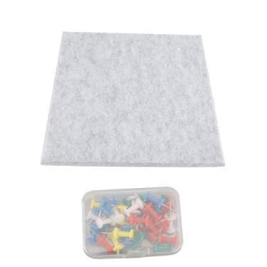 Imagem de Aramox Painéis de Parede de Feltro de 12 Unidades, Quadro de Avisos Autoadesivo para Sala de Aula Em Casa, Com Poliéster de Alta Densidade para Fixar Notas, Fotos, Memorandos (Cinza)