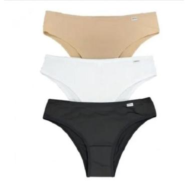 Imagem de Kit c/ 9 Calcinhas Biquini Microfibra Del Rio ref. 51509, Mousse, Bran