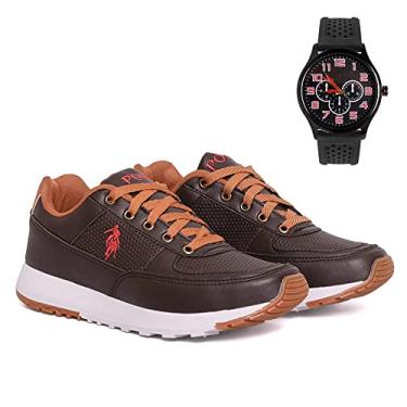 Imagem de Tenis Masculino Sapatenis da Polo Elite casual cadarço sapato + meia e carteira