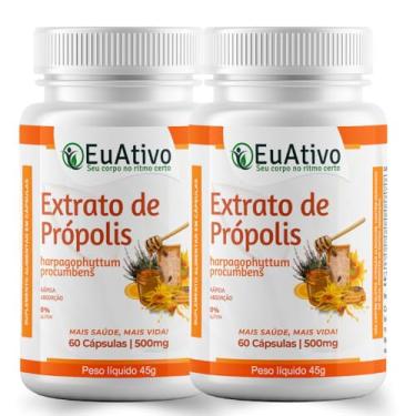 Imagem de EuAtivo Extrato de Própolis 500mg 60 Cápsulas, Suplemento Alimentar 01