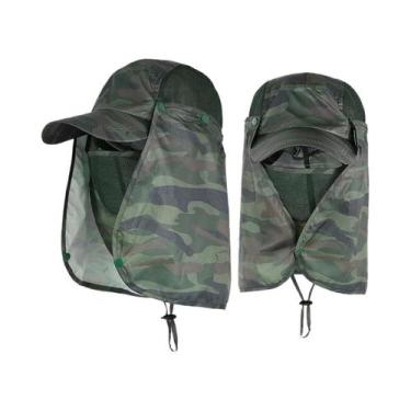 Imagem de Chapéu De Pesca De Secagem Rápida Anti-UV Protetor Solar Para Rosto E 