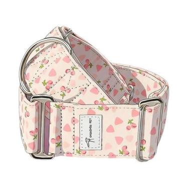 Imagem de Coleira Ajustável Anti-Puxão Com Estampa Suave Para Cães De Porte Médi