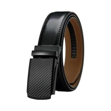 Imagem de Cinto Masculino De Couro Genuíno Com Fivela Automática Ajustável, Casu
