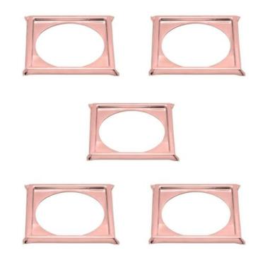 Imagem de Kit C/ 5 Porta Grelha Caixilho Ralo Click 10x10 Inox Rose - Montelar A