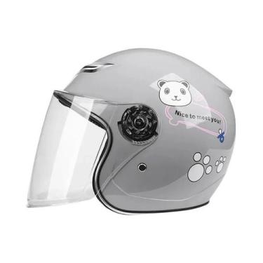 Imagem de Capacete Infantil Para Moto Elétrica Com Estampa De Desenho Animado, C