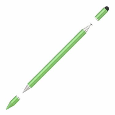 Imagem de Caneta 3 em 1 Stylus Touch Capacitiva e Esferográfica – Ponta Fina e de Borracha para Celular e Tablet – Compatível com iOS e Android - Cores Diversas (Verde)