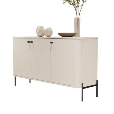 Imagem de Buffet Aparador Tucupi Off White Pe Preto - Moveis Jb