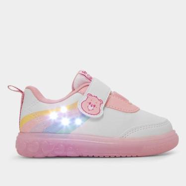 Imagem de Tênis Infantil Pampili Casual Menina, Branco, Rosa, 25