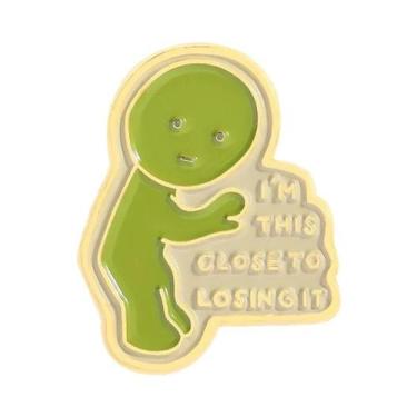 Imagem de Broche De Esmalte Smiski Poop: Pin De Desenho Animado, Figura De Ação,