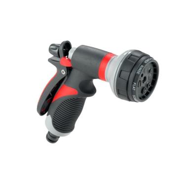 Imagem de Pistola Esguicho água 8x1 Branco Com Gatilho Regulagem Vazão