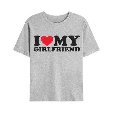 Imagem de Camiseta Casual Masculina De Manga Curta Com Estampa 'Eu Amo Minha Nam