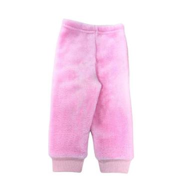 Imagem de Calça Fleece Avulsa Lisa Peluciada Infantil Bebê Quentinha - Fofotinho