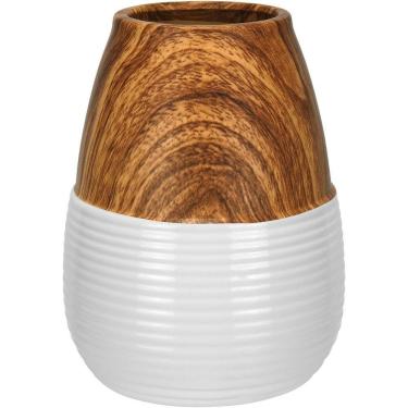 Imagem de Vaso Decorativo Enfeite Casa Home&co Cerâmica 20x15cm Marrom
