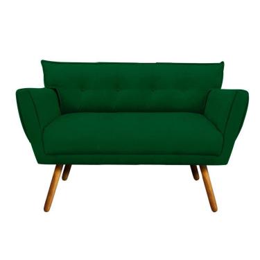 Imagem de Sofá Retrô Namoradeira Anitta Suede Verde